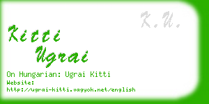 kitti ugrai business card
